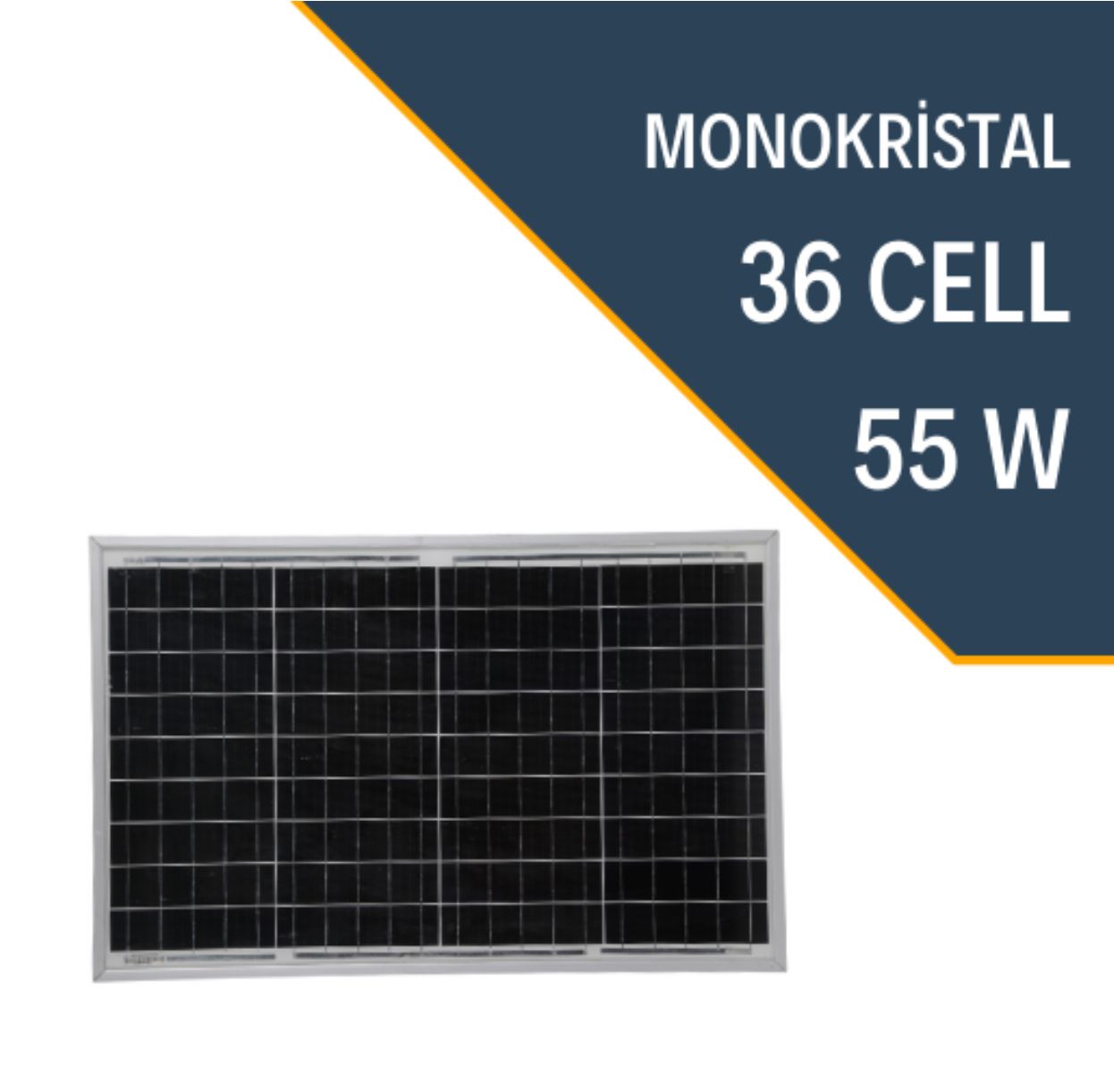 LEXRON 55W MONOKRİSTAL GÜNEŞ PANELİ