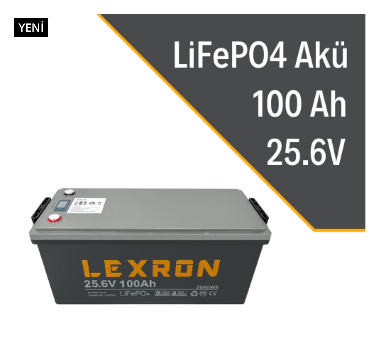 LEXRON 100AH 25.6V LİTYUM AKÜ